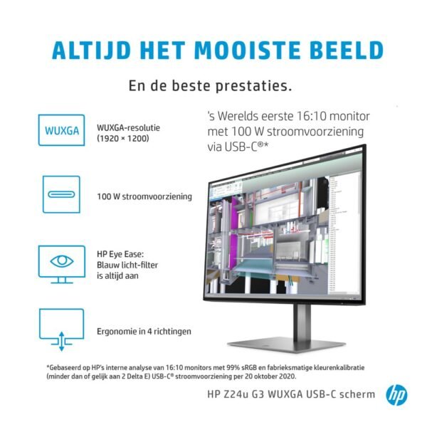 HP Z24u G3 61 cm (24") 1920 x 1200 Pixels WUXGA LED Zilver - Afbeelding 21