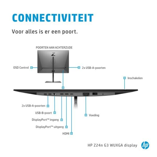 HP Z24n G3 61 cm (24") 1920 x 1200 Pixels WUXGA LED Zilver - Afbeelding 19