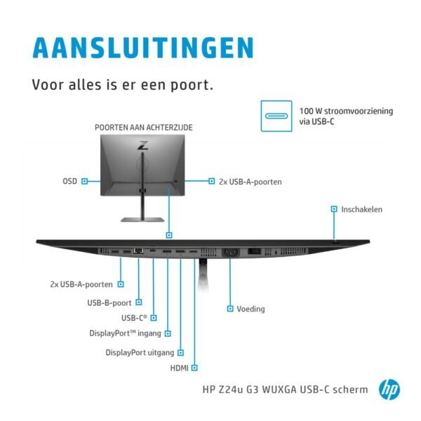 HP Z24u G3 61 cm (24") 1920 x 1200 Pixels WUXGA LED Zilver - Afbeelding 25