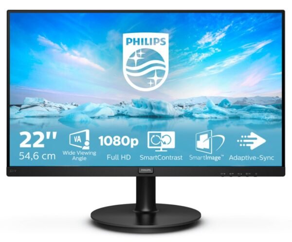 Philips V Line 221V8A/00 LED display 54,6 cm (21.5") 1920 x 1080 Pixels Full HD Zwart - Afbeelding 3