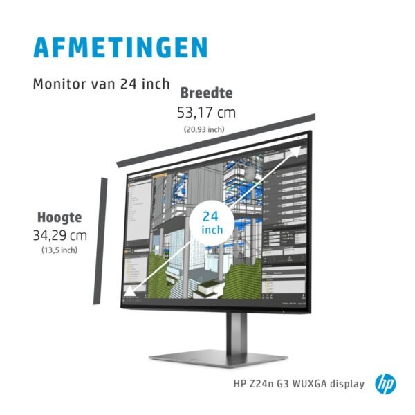 HP Z24n G3 61 cm (24") 1920 x 1200 Pixels WUXGA LED Zilver - Afbeelding 8