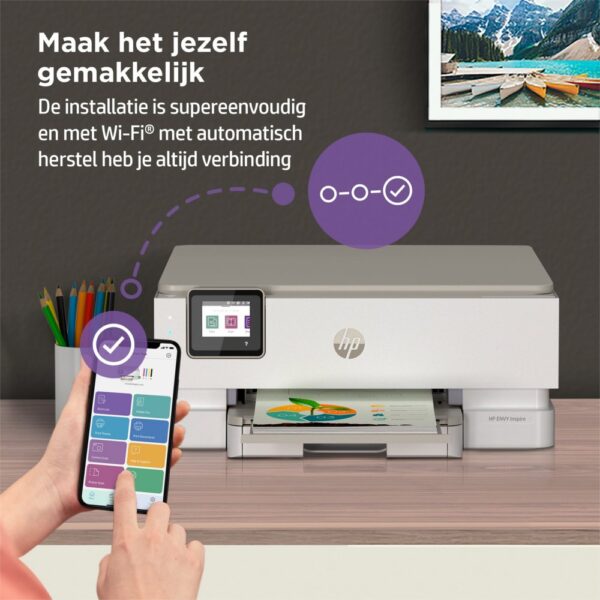 HP ENVY HP Inspire 7220e All-in-One printer, Kleur, Printer voor Home, Printen, kopiëren, scannen, Draadloos; HP+; Geschikt voor HP Instant Ink; Scan naar pdf OPEN BOX - Afbeelding 8