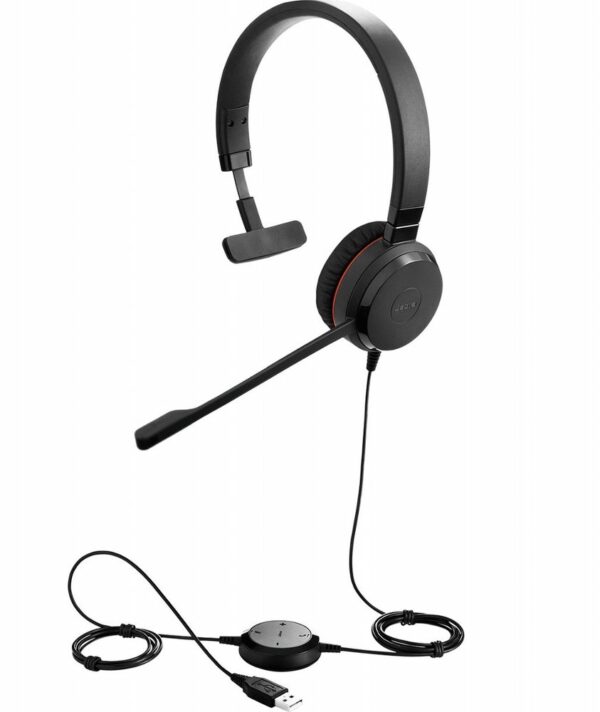 Jabra Evolve 20 UC | Mono Bedraade On-Ear Headset | Zwart - Afbeelding 3