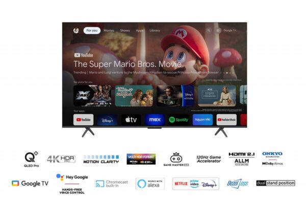 TCL 75C69B 75" | Ultra HD 4K QLED Smart TV | Google TV + Wifi | Dolby Vision | Quantum Dot voor Realistische Kleuren | 60Hz - Afbeelding 4