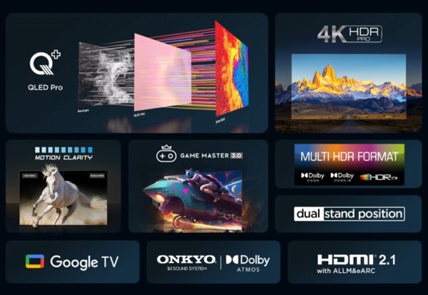 TCL 75C69B 75" | Ultra HD 4K QLED Smart TV | Google TV + Wifi | Dolby Vision | Quantum Dot voor Realistische Kleuren | 60Hz - Afbeelding 6