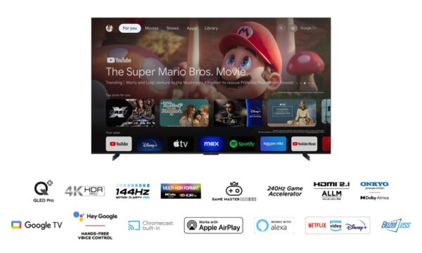 TCL C69 98C69B | 98'' Ultra HD 4K | QLED Smart TV | Wifi | Google TV | Dolby Vision | 60Hz - Afbeelding 5