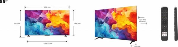 TCL 55P61B 55" | Ultra HD 4K LED Smart TV | Google TV | HDR10 | 60Hz | Wifi & Bluetooth - Afbeelding 3
