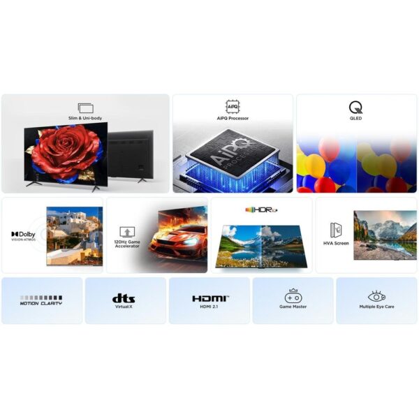 TCL 43P79K (2025) | 43'' Ultra HD 4K | QLED Smart TV | Wifi | Google TV | Dolby Vision | 60Hz - Afbeelding 5