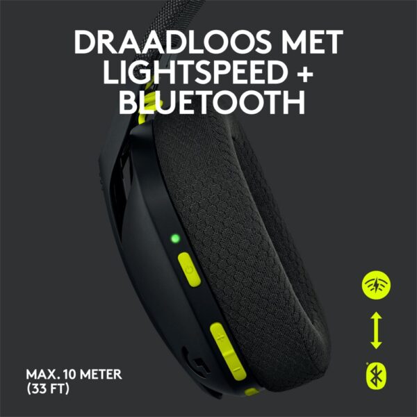 Logitech G435 Wireless Gaming Headset | Bluetooth & Lightspeed | Hoofdband | Zwart - Afbeelding 9
