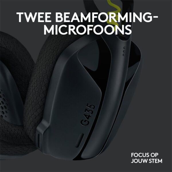 Logitech G435 Wireless Gaming Headset | Bluetooth & Lightspeed | Hoofdband | Zwart - Afbeelding 11
