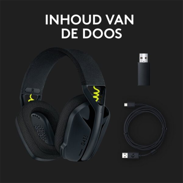 Logitech G435 Wireless Gaming Headset | Bluetooth & Lightspeed | Hoofdband | Zwart - Afbeelding 18
