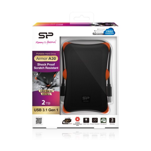 Silicon Power 2TB Rugged Armor A30 schokbestendig, 2.5" USB 3.0 Military Grade Portable Hard Drive - Afbeelding 3