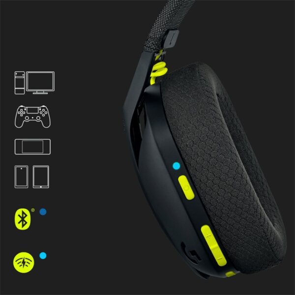 Logitech G435 Wireless Gaming Headset | Bluetooth & Lightspeed | Hoofdband | Zwart - Afbeelding 5
