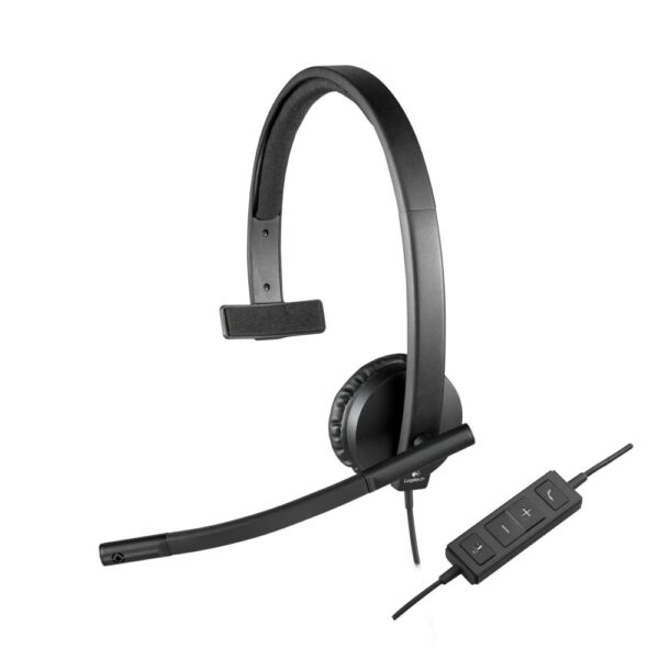 Logitech H570e | Bedrade On-ear Mono Headset | USB-A | Zwart