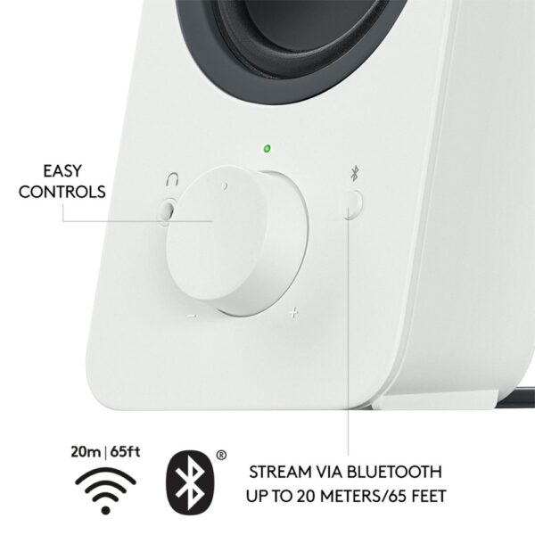 Logitech Z207 | 2.0 Luidsprekerset | Bluetooth en 3,5mm | Zwart/Wit - Afbeelding 19