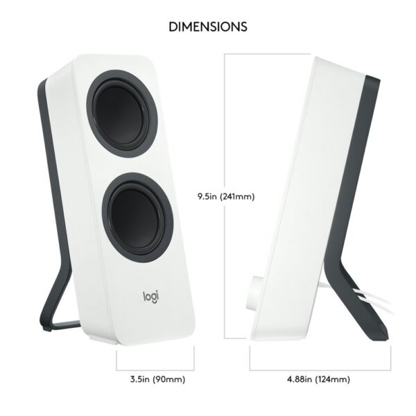 Logitech Z207 | 2.0 Luidsprekerset | Bluetooth en 3,5mm | Zwart/Wit - Afbeelding 15