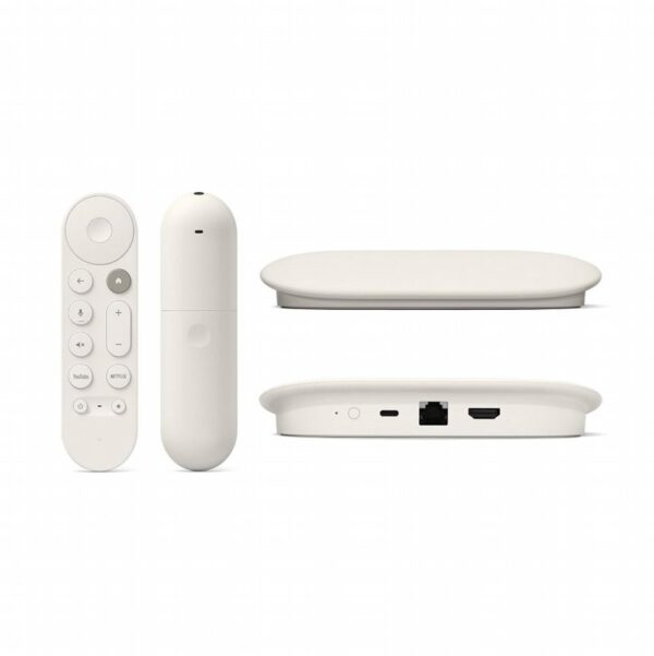 Google TV Streamer Wit 4K | 32GB Opslag | Bluetooth + Wifi + Ethernet