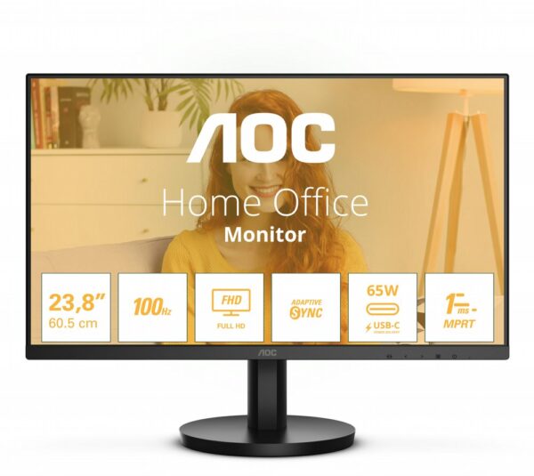 AOC 24B3CA2 | 23,8" Full HD IPS | 100Hz | USB-C en HDMI | Monitor
