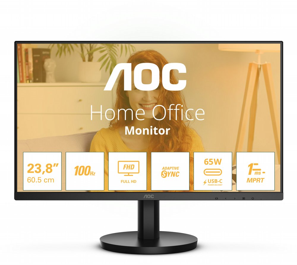 AOC 24B3CA2 | 23,8" Full HD IPS | 100Hz | USB-C en HDMI | Monitor