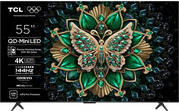 TCL 55C61K | 55" 4K Ultra HD QD-Mini LED Smart TV | Google TV | Dolby Vision IQ | 144Hz (2025)