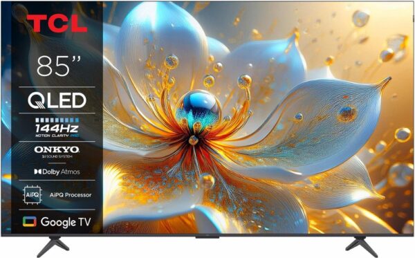 TCL 85T8C | 85" 4K Ultra HD QD-MiniLED | 144Hz | Google TV | Dolby Vision | HDMI 2.1 | Smart TV