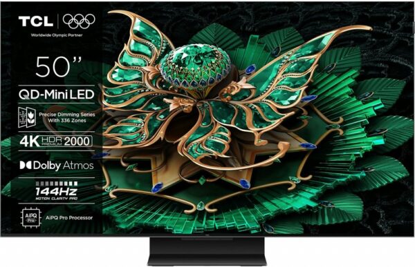 TCL 50Q7C | 50" 4K Ultra HD QD-MiniLED | 120Hz | Google TV | Dolby Vision | HDMI 2.1 | Smart TV