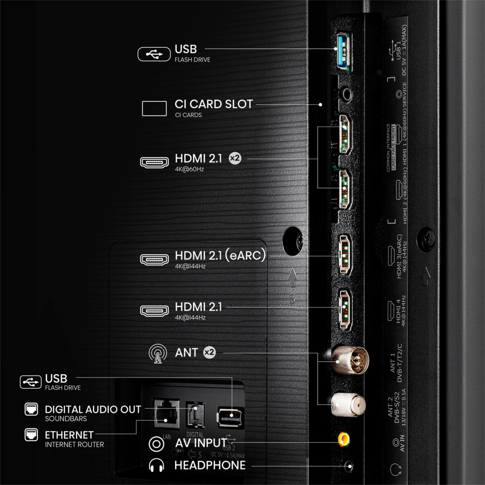 Hisense 100E7NQ PRO 100'' | Ultra HD 4K | QLED Smart TV | Wifi | VIDAA U | Local Dimming | Dolby Vision | 144Hz - Afbeelding 3