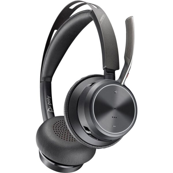 HP Poly Voyager Focus 2 UC Stereo | Bluetooth Headset | USB-C (met USB-A Adapter) | Zwart