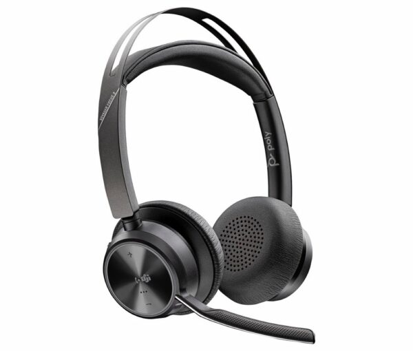 HP Poly Voyager Focus 2 MS Stereo | Bluetooth Headset (ANC) | USB-C (met USB-A Adapter) | Zwart