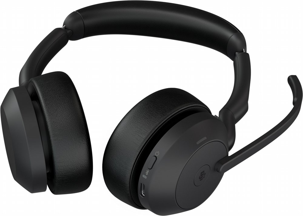 Jabra Evolve2 55 Link380a MS Stereo | Bluetooth Headset (ANC) | USB-A Dongle | Oplaadstandaard | Zwart - Afbeelding 4