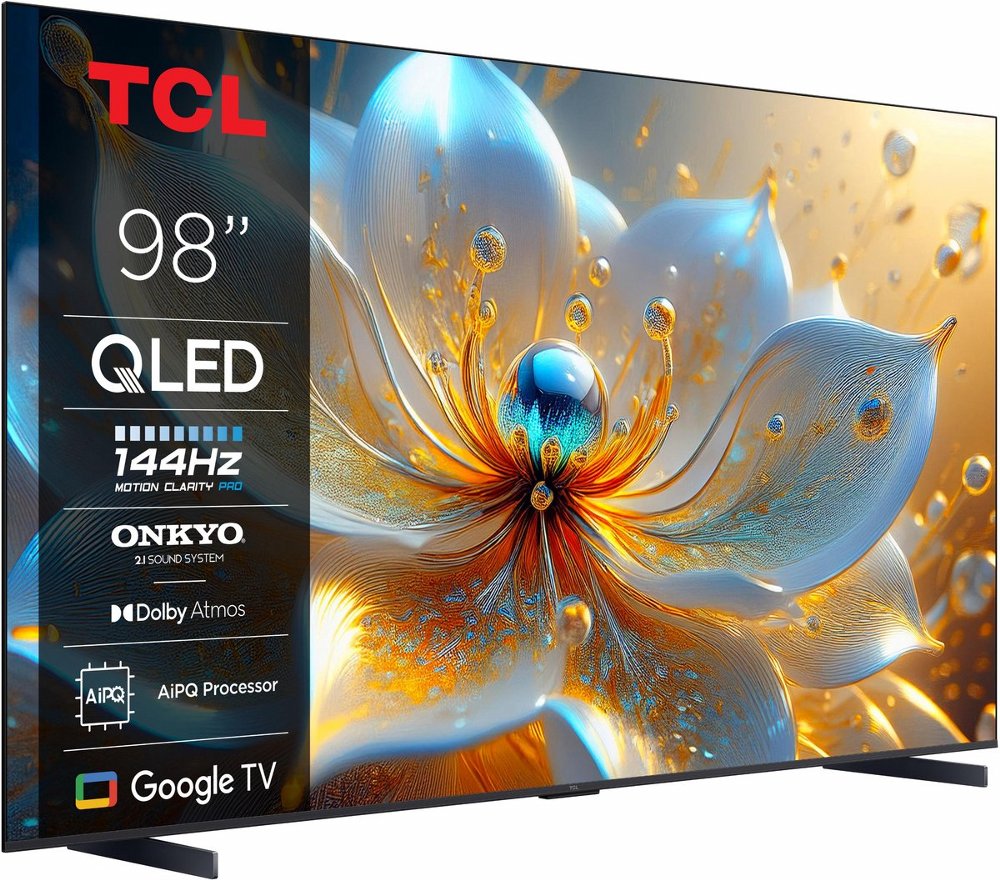 TCL 98T8C | 98” 4K QLED | 144Hz Motion | Dolby Vision & Dolby Atmos | Google TV & WiFi (2025) | OPEN BOX - Afbeelding 3