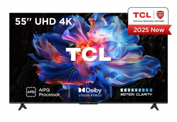 TCL 55V6C | 55" 4K Ultra HD DLED Smart TV | Google TV | Dolby Vision | 60Hz (2025) | OPEN BOX