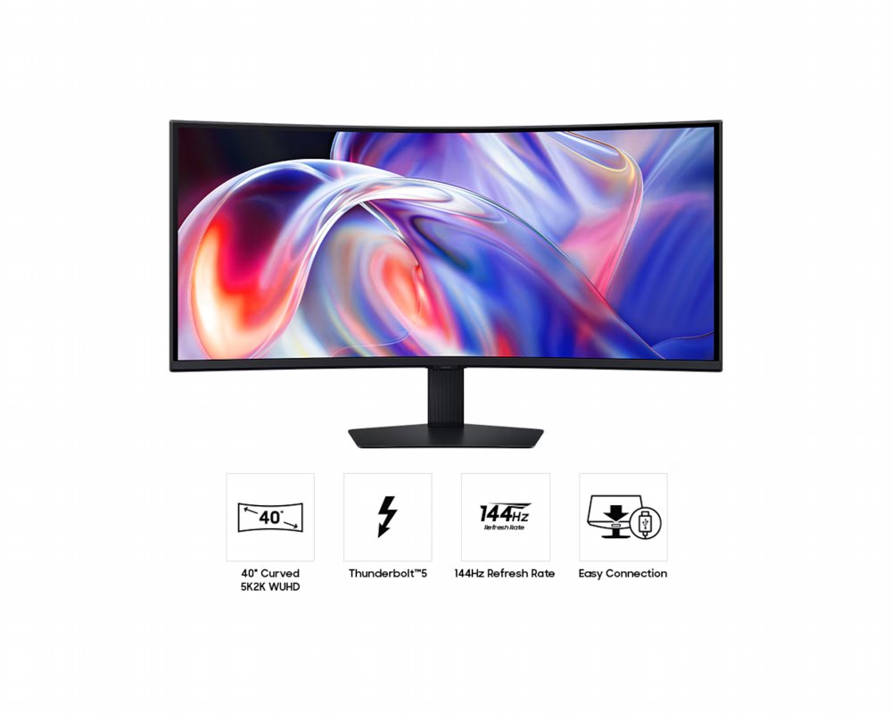 Samsung ViewFinity S8 S85TH | 40" 5K2K | 144Hz | Thunderbolt 5 | Curved Ultrawide Monitor | Zwart - Afbeelding 5