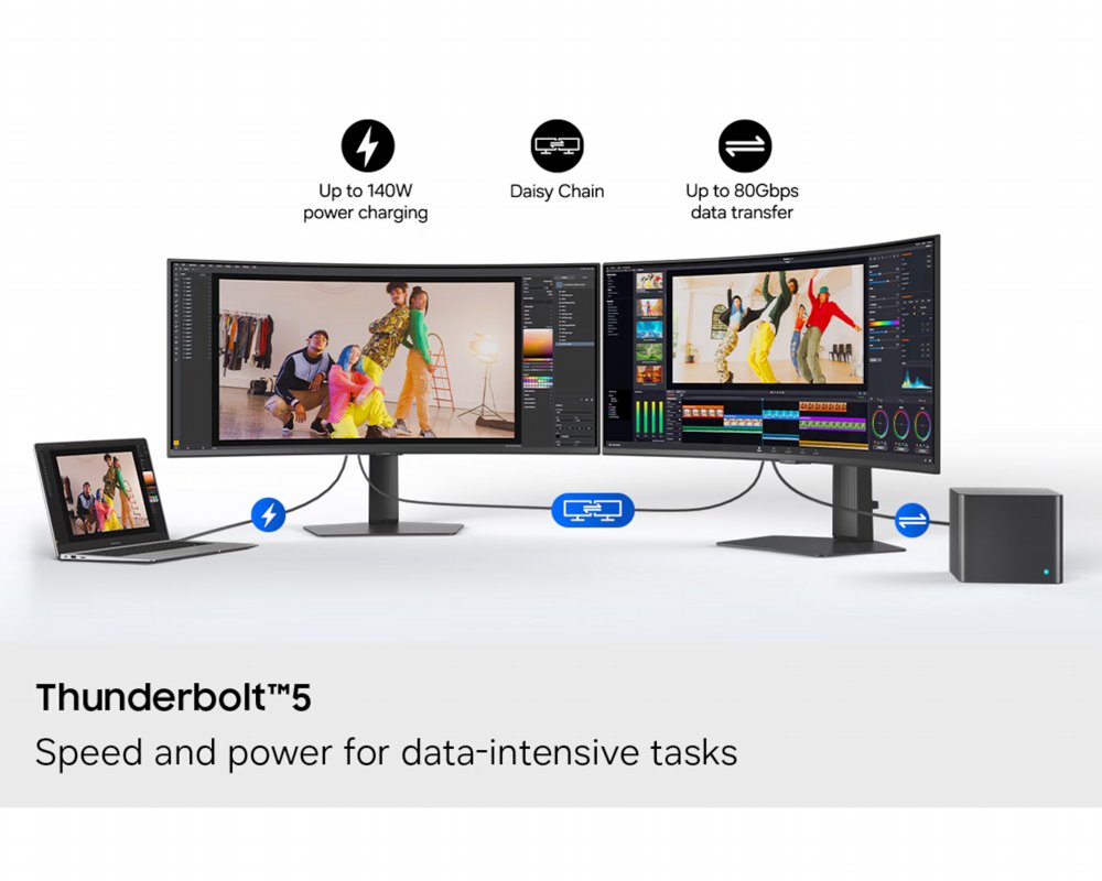 Samsung ViewFinity S8 S85TH | 40" 5K2K | 144Hz | Thunderbolt 5 | Curved Ultrawide Monitor | Zwart - Afbeelding 8