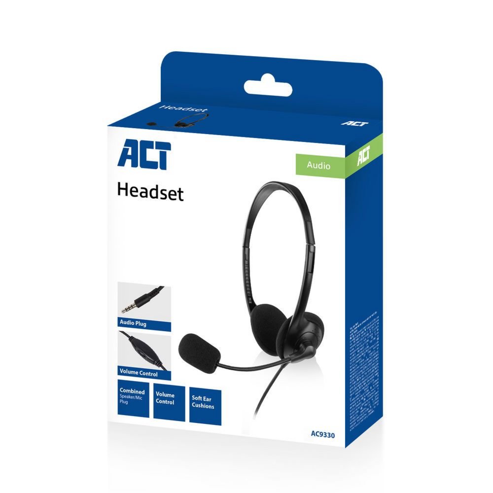 ACT AC9330 | On-Ear Headset met Microfoon | Zwart - Afbeelding 5