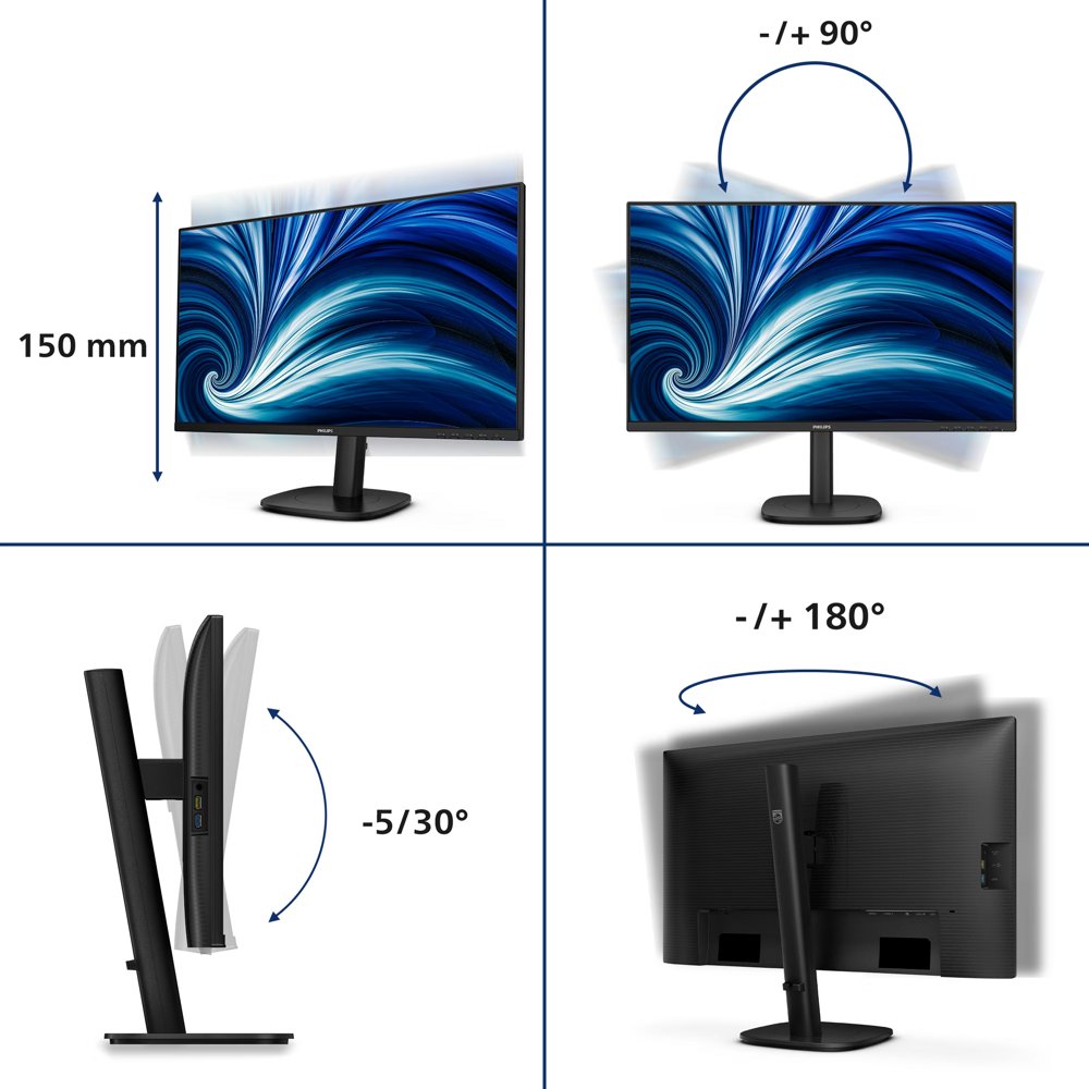Philips 27B2N3500J/00 | 27" Quad HD IPS Monitor | 120 Hz | Zwart | OPEN BOX - Afbeelding 9