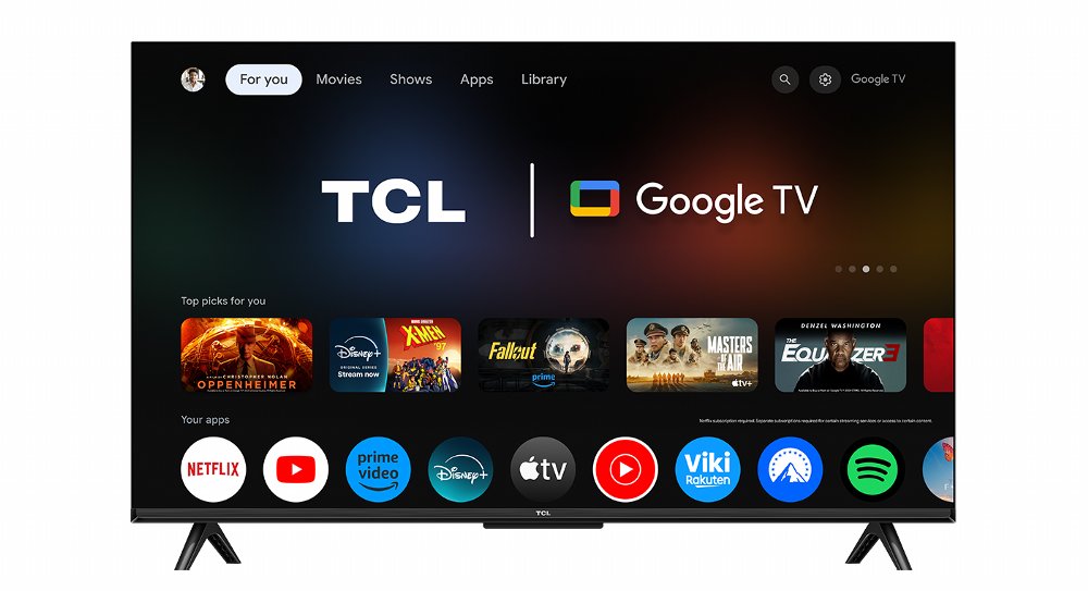 TCL 55P6K 55" | 4K UHD Smart TV | Google TV | HDR10 | Zwart - Afbeelding 4