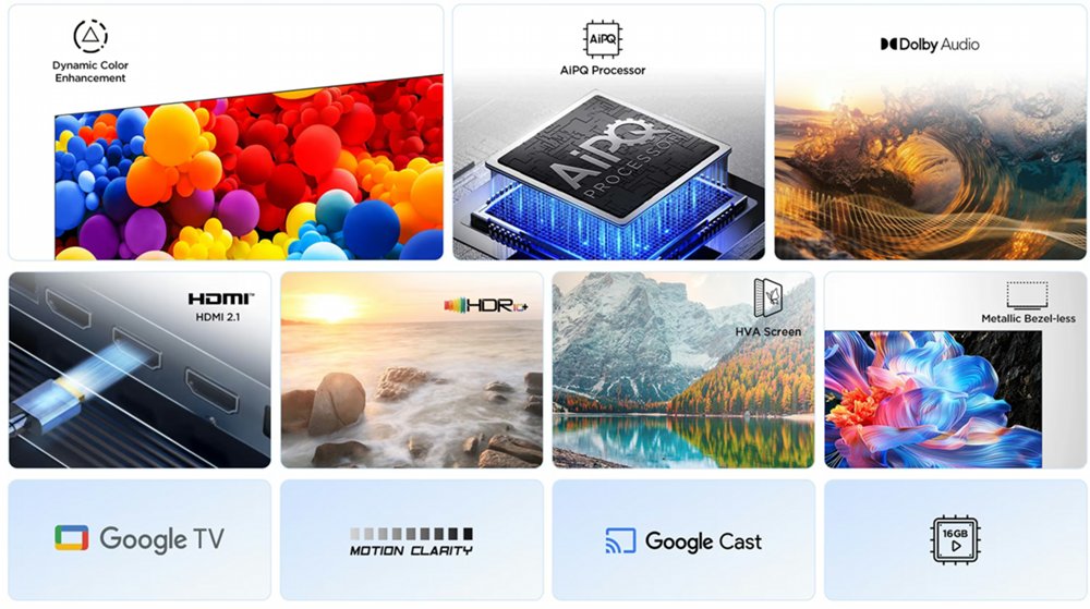 TCL 43P61K 43" | 4K UHD Smart TV | Google TV | HDR | Zwart - Afbeelding 5