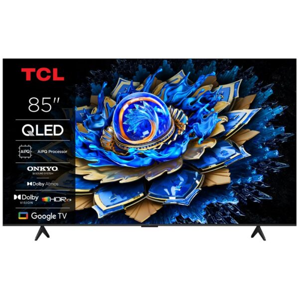TCL 85T69C 85" | 4K QLED Smart TV | Google TV | Dolby Vision | Zwart