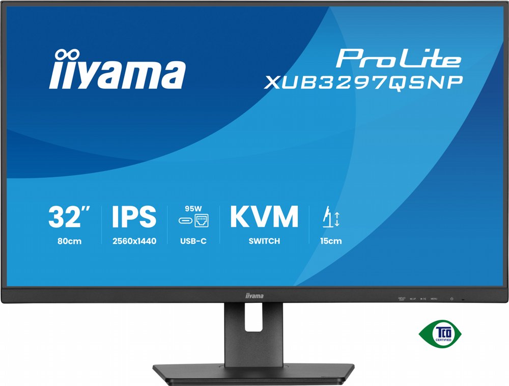 iiyama ProLite XUB3297QSNP-B1 | 32" QHD IPS | 100Hz | USB-C 95W | RJ45 | KVM-switch | Zwart - Afbeelding 11